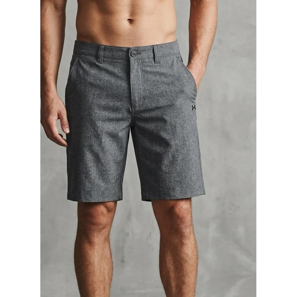 Under Armour HeatGear Golf Performance Athletic Shorts Grey 30